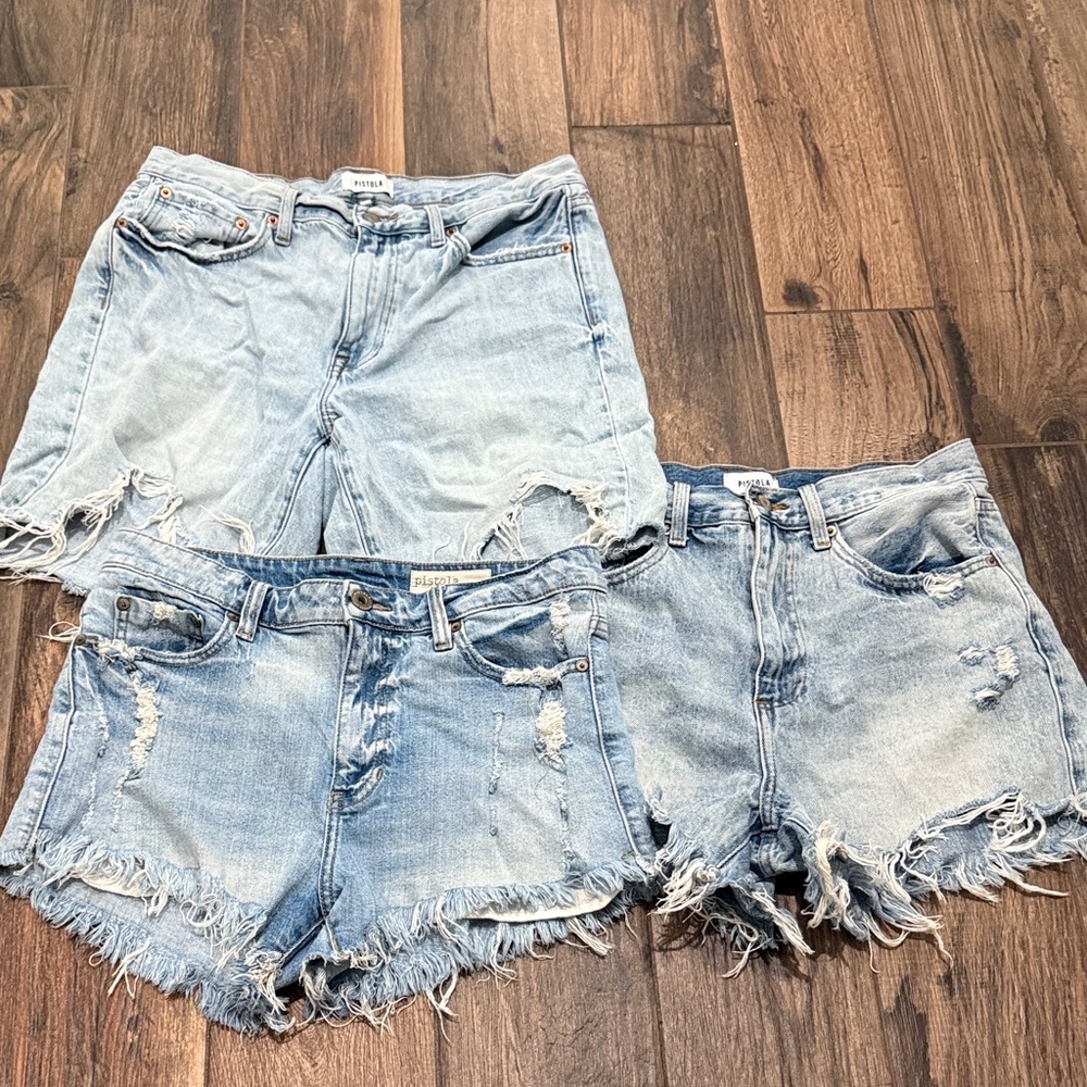 Distressed Pistola bundle of 3 denim shorts